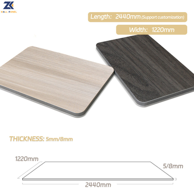 Qualité Le bois en bois imperméable et insonorisé de grain plaquent des panneaux de mur de PVC Usine