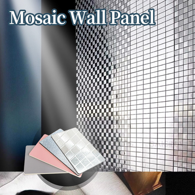 Qualité Nouveaux produits Panneaux muraux métalliques décoratifs intérieurs Mosaïque Bambou Charbon de bois Panneaux de placage Usine