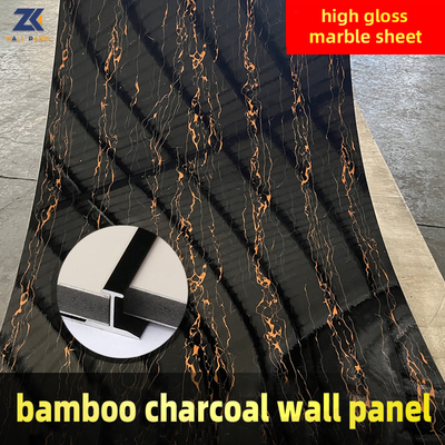 Qualité Panneau de mur en bambou de marbre à haute brillance de charbon de bois d'ANIMAL FAMILIER des ventes directes 1.22*2.44 M d'usine Usine
