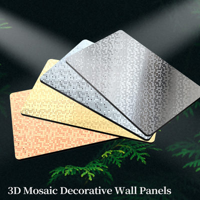Qualité Nouveau produit de haute qualité Panneau de placage en bois co-extrudé en métal doré mosaïque en bambou charbon de bois Usine