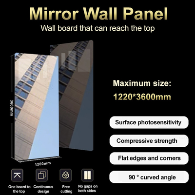 Qualité Amitié pour l'environnement Intérieur Bambou Charbon de bois Miroir Panneaux muraux PVC Miroir Finition en bois Usine