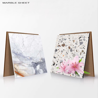 Qualité Environnemental Bambous charbon de bois placage intérieur panneau mural en marbre PET Usine