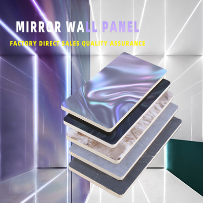 Qualité Panneau en bambou de mur de fibre de mur de décoration de miroir d'intérieur de PVC 2.44m 2.6m 2.8m Usine