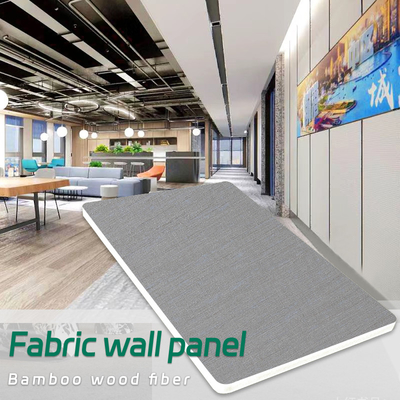 Qualité 8 millimètres de fibre en bois de tissu en bambou de luxe moderne de placage ont donné à des murs une consistance rugueuse de panneau de PVC Usine